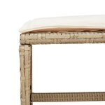 vidaXL Ensemble à manger de jardin et coussins 17 Pièces beige