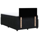 vidaXL Sommier à lattes de lit avec matelas noir 120x190 cm velours