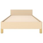 vidaXL Cadre de lit sans matelas crème 90x190 cm tissu