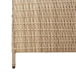 vidaXL Paravent 3 panneaux pliable beige 147x180 cm en poly rotin