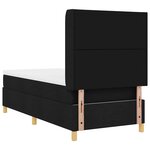 Lit à ressorts avec matelas et LED vidaXL Noir 100x200 cm Tissu