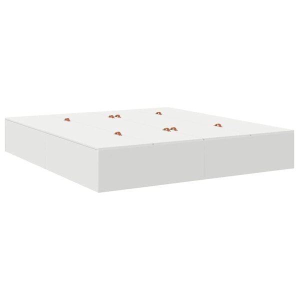 vidaXL Cadre de lit avec rangement avec stockage Blanc 200 x 200 cm