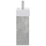vidaXL Meuble de salle de bain avec robinet Gris béton
