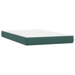 vidaXL Sommier à lattes de lit et matelas vert foncé 120x220cm velours