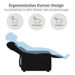 vidaXL Fauteuil inclinable noir tissu