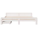 vidaXL Cadre de lit sans matelas blanc 200x200 cm bois massif de pin