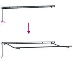 vidaXL Cadre de store rétractable à commande manuelle 4x2 cm métal