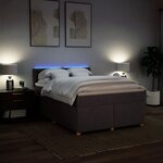 vidaXL Sommier à lattes de lit avec matelas Marron foncé 160x200 cm
