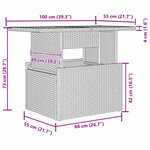 vidaXL Ensemble de canapé de jardin 10 Pièces Gris Poly rotin