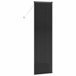 vidaXL Store de Fenêtre avec des rideaux Noir Aluminium