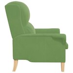 vidaXL Fauteuil Vert Clair Vert clair Tissu  Bois