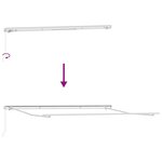 vidaXL Auvent Rétractable Blanc 500 × 300 cm Tissu et Métal