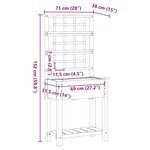 vidaXL Cache-pot de jardin Beige 71 x 38 x 152 cm Bois de sapin massif