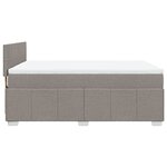 vidaXL Sommier à lattes de lit avec matelas Taupe 140x200 cm Tissu