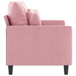 vidaXL Canapé à 2 places Rose 120 cm Velours