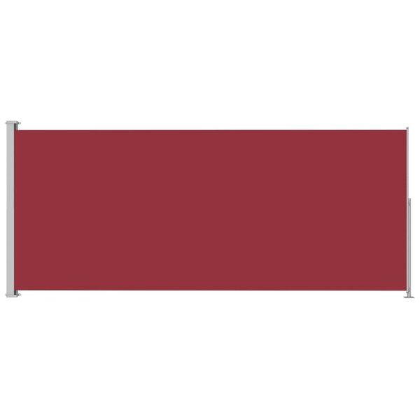 Vidaxl auvent latéral rétractable de patio 220x500 cm rouge