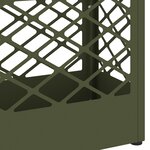 vidaXL Support de parapluie vert olive   28x12x41 cm  en acier
