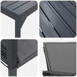 vidaXL Ensemble de salle à manger pour jardin 9 Pièces Anthracite