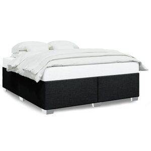 vidaXL Cadre de lit sans matelas noir 180x200 cm tissu