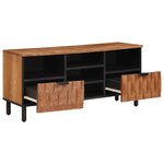 vidaXL Meuble TV avec tiroir Finition Acacia Brun 100 x 33 x 46 cm
