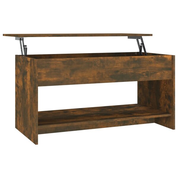 vidaXL Table basse Chêne fumé 102x50x52 5 cm Bois d'ingénierie