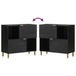 vidaXL Buffet noir 80x33x75 cm bois d'ingénierie