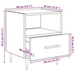 vidaXL Table de chevet Noir 40 x 35 x 47 5 cm Bois d'ingénierie