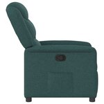 vidaXL Fauteuil inclinable Vert foncé Tissu