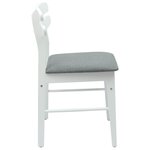 vidaXL Chaise de salle à manger 2 Pièces Blanc et Gris