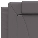 vidaXL Cadre de lit avec tête de lit Gris 90x200 cm Similicuir