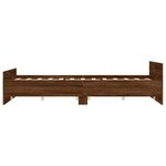 vidaXL Cadre de lit tête de lit et pied de lit chêne marron 120x190 cm