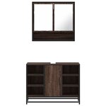 vidaXL Ensemble de meubles de salle de bain 2 Pièces Chêne marron