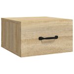 vidaXL Tables de chevet murales 2 Pièces Chêne sonoma 35x35x20 cm