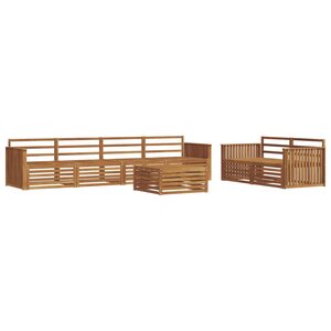vidaXL Ensemble de canapés d'extérieur 7 pc Naturel