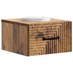 vidaXL Cabinet de chevet mural 2 pièces Bois ancien 34 5 x 33 x 20 cm