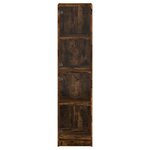 vidaXL Buffet avec portes en verre chêne fumé 35x37x142 cm