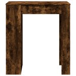 vidaXL Table de bar avec étagères chêne fumé bois d'ingénierie