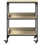 vidaXL Chariot de cuisine chêne sonoma 60x41x80 5 cm bois d'ingénierie