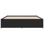 vidaXL Cadre de lit sans matelas noir 200x200 cm