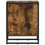 vidaXL Table de chevet Chêne Fumé 39.5 x 30 x 50 cm Bois d'ingénierie