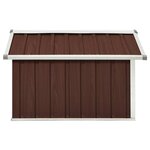 vidaXL Abri pour robot de jardin 92x97x63 cm Acier galvanisé Marron