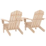 vidaXL Chaises de jardin Adirondack avec table bois de sapin solide