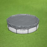 Bestway Couverture de piscine 1 Ø3 05 m Rond Polyester Gris for