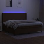 vidaXL Sommier à lattes de lit matelas LED Marron foncé 200x200 cm