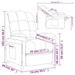 vidaXL Fauteuil de massage Vert foncé Tissu