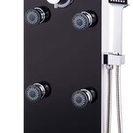 vidaXL Panneau de douche Verre 25 x 44 6 x 130 cm Noir