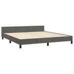 vidaXL Cadre de lit sans matelas gris foncé 160x200 cm velours
