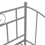 vidaXL Cadre de canapé-lit extensible Gris Métal 90x200 cm