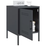 vidaXL Table de chevet anthracite 36x39x50 5 cm acier
