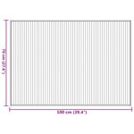 vidaXL Tapis rectangulaire naturel clair 70x100 cm bambou